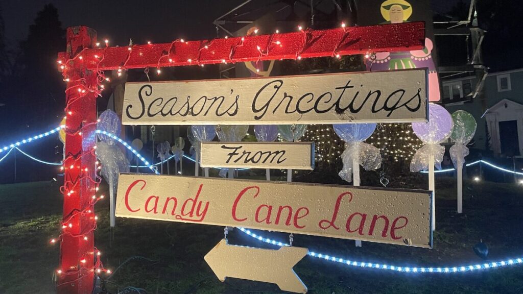 Candy Cane Lane Seattle homes decorated for Christmas 2025