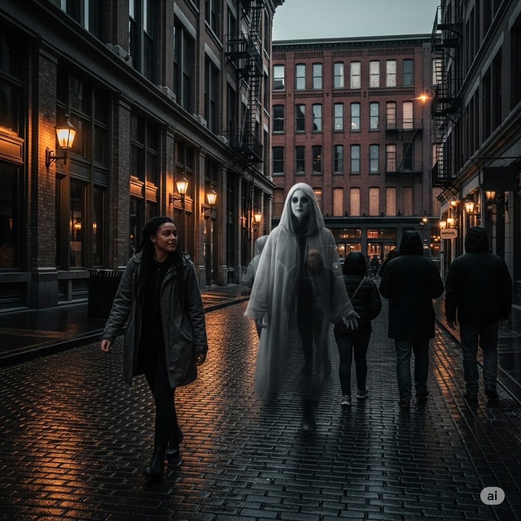 Ghost tour guide Pioneer Square Seattle
