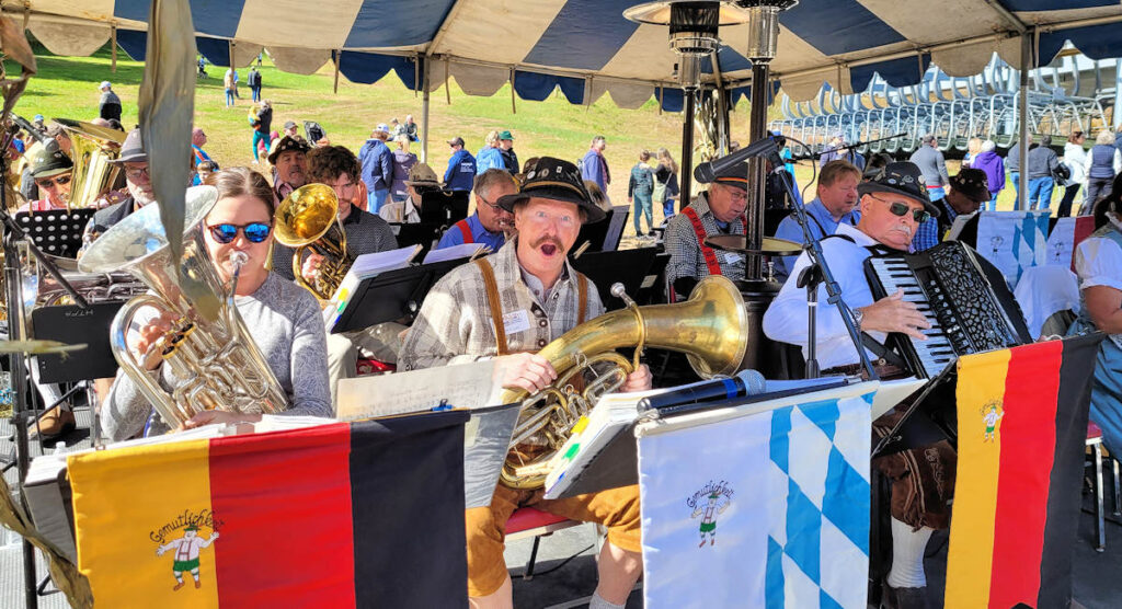 Polka band performing at West Seattle Oktoberfest 2025